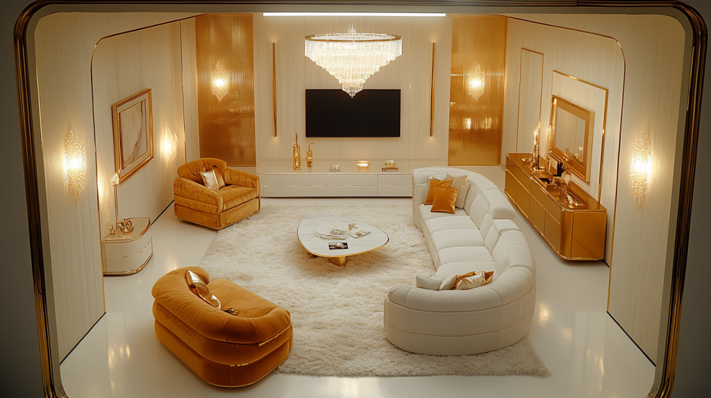 salon w stylu glamour
